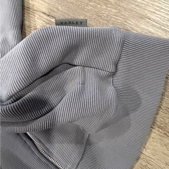 Varley Ribbed Gray Zip-Up Jacket - Picture 6 of 7